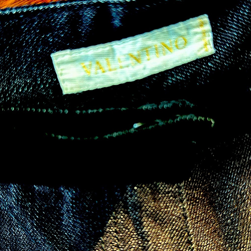 Valentino Jeans with velvet waist and pocket trim and beaded hip pockets